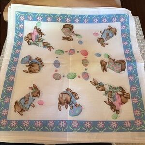 Vintage easter bunny spring cloth napkins set of 4